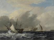 Navy Man-Of-War Amsterdamoff the Westerlaag on Y at Amsterdam-Nicolaas Baur-Stretched Canvas
