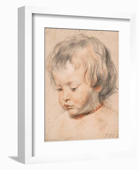 Nicolaas Rubens Wearing a Coral Necklace, Ca 1619-Peter Paul Rubens-Framed Giclee Print