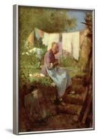 Nicolae Grigorescu (Flick end old woman) Art Poster Print-null-Framed Poster