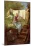 Nicolae Grigorescu (Flick end old woman) Art Poster Print-null-Mounted Poster