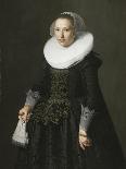 Portrait of a Lady, C.1630 (Oil on Oak Panel)-Nicolaes Eliasz-Framed Stretched Canvas