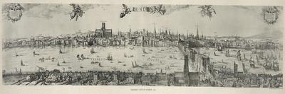 Panorama of London and the Thames, Part One Showing from Whitehall to Blackfriars, C.1600-Nicolaes Jansz Visscher-Giclee Print