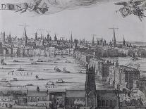 Panorama of London, 1616-Nicolaes Jansz Visscher-Framed Stretched Canvas