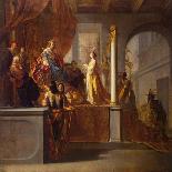 Queen of Sheba before Solomon, 1640S-Nicolaes Knüpfer-Stretched Canvas
