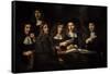 Nicolaes Maes (1634-1693). Dutch Golden Age Painter. Six Deans of the Amsterdam Guild of Surgeons-Nicolaes Maes-Framed Stretched Canvas