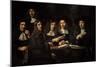 Nicolaes Maes (1634-1693). Dutch Golden Age Painter. Six Deans of the Amsterdam Guild of Surgeons-Nicolaes Maes-Mounted Giclee Print