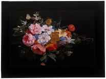 Still Life of Roses, a Carnation, Convolvulus and a Tulip in a Glass Vase-Nicolaes van Veerendael-Giclee Print