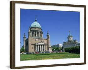 Nicolai Church in Potsdam, Brandenburg, Germany, Europe-Hans Peter Merten-Framed Photographic Print