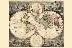 New World Map, 17th Century-Visscher-Art Print