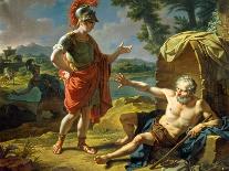 Alexander and Diogenes, 1818-Nicolas André Monsiau-Framed Giclee Print