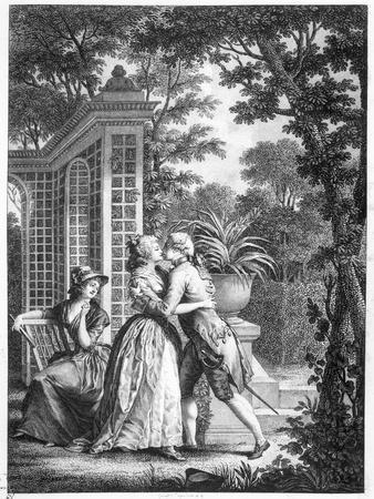 The First Kiss of Love, Illustration from "La Nouvelle Heloise" by Jean-Jacques Rousseau
