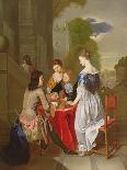 Elegant Company Playing Backgammon-Nicolas Arnoult-Giclee Print