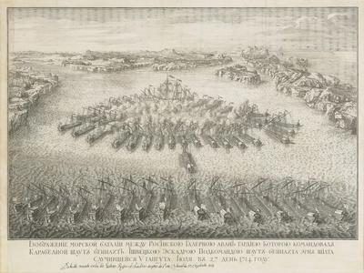 The Naval Battle of Gangut on July 27, 1714