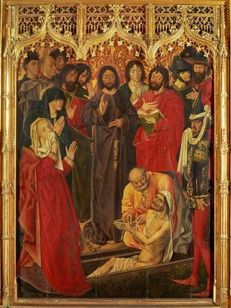 The resurrection of Lazarus, center panel of a triptych