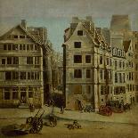 The Place De Grève in Paris, 1746-Nicolas Jean Baptiste Raguenet-Framed Giclee Print