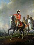 Equestrian Portrait of the Duke of Wellington with British Hussars on a Battlefield, 1814-Nicolas Louis Albert Delerive-Framed Giclee Print