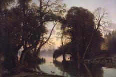 Cliche Verre - Landscape-Nicolas Louis Cabat-Framed Stretched Canvas