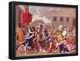 Nicolas Poussin (Rape of the Sabine Women) Art Poster Print-null-Framed Poster