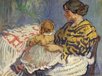 Mrs. B with Her Baby on Her Knees-Nicolas Tarkhoff-Giclee Print