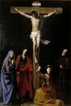 Christ on the Cross with the Virgin, Mary Magdalene, St. John and St. Francis of Paola-Nicolas Tournier-Giclee Print