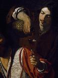 Viola Player, Detail from Drinking Party with Lute Player-Nicolas Tournier-Giclee Print