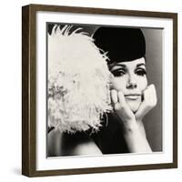 Nicole de la Marge in a Peter Shepherd Velvet Cap, 1965-John French-Framed Giclee Print