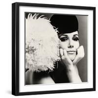 Nicole de la Marge in a Peter Shepherd Velvet Cap, 1965-John French-Framed Giclee Print