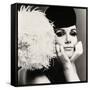 Nicole de la Marge in a Peter Shepherd Velvet Cap, 1965-John French-Framed Stretched Canvas