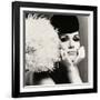 Nicole de la Marge in a Peter Shepherd Velvet Cap, 1965-John French-Framed Giclee Print