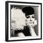 Nicole de la Marge in a Peter Shepherd Velvet Cap, 1965-John French-Framed Giclee Print