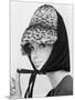 Nicole de la Marge in an Otto Lucas Jersey Scarf over an Ocelot Hat, 1964-John French-Mounted Premium Giclee Print