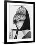 Nicole de la Marge in an Otto Lucas Jersey Scarf over an Ocelot Hat, 1964-John French-Framed Giclee Print