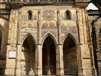 Prague. St. Vitus Cathedral. the Golden Gate. Mosaic of the Last Judgement (1372)-Nicoletto Semitecolo-Framed Stretched Canvas