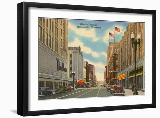 Nicollet Avenue, Minneapolis, Minnesota-null-Framed Art Print