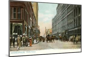 Nicollet Avenue, Minneapolis, Minnesota-null-Mounted Art Print