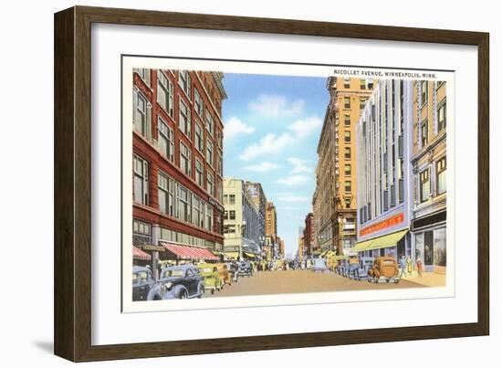 Nicollet Avenue, Minneapolis, Minnesota-null-Framed Art Print