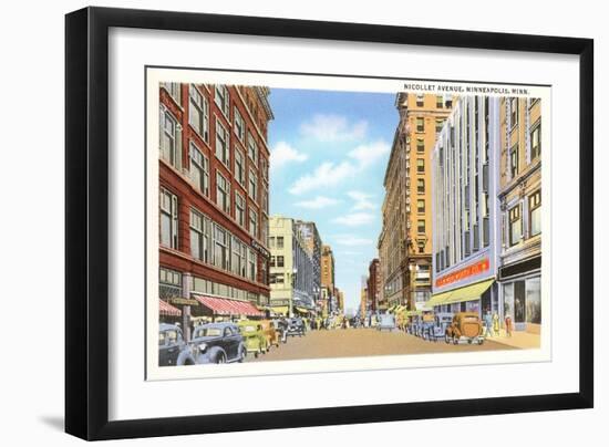 Nicollet Avenue, Minneapolis, Minnesota-null-Framed Art Print