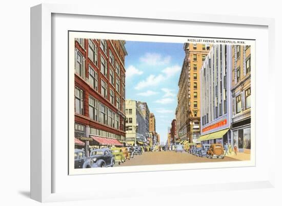 Nicollet Avenue, Minneapolis, Minnesota-null-Framed Art Print