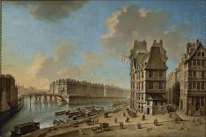 France, Paris, L'Ile Saint Louis and Pont-Rouge as Seen from Place De Greve-Nicolo Bambini-Framed Giclee Print