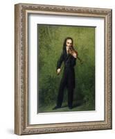 Nicolo Paganini, after 1830-Georg Friedrich Kersting-Framed Giclee Print