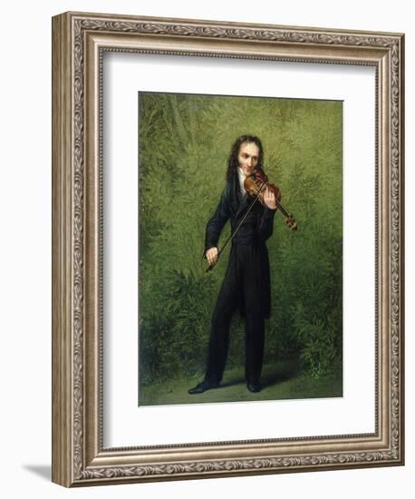 Nicolo Paganini, after 1830-Georg Friedrich Kersting-Framed Giclee Print