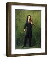 Nicolo Paganini, after 1830-Georg Friedrich Kersting-Framed Giclee Print