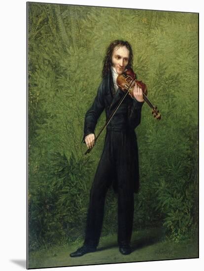 Nicolo Paganini, after 1830-Georg Friedrich Kersting-Mounted Giclee Print