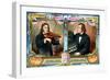 Nicolo Paganini and Frederic Chopin, C1900-null-Framed Giclee Print