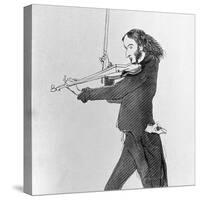 Nicolo Paganini Playing Violin-null-Stretched Canvas