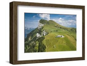 Niderbauen, Mountain Seelis, Aerial Picture, Emmetten, Zentralschweiz, Region of Vierwaldstättersee-Frank Fleischmann-Framed Photographic Print