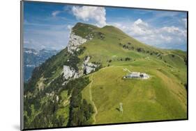 Niderbauen, Mountain Seelis, Aerial Picture, Emmetten, Zentralschweiz, Region of Vierwaldstättersee-Frank Fleischmann-Mounted Photographic Print