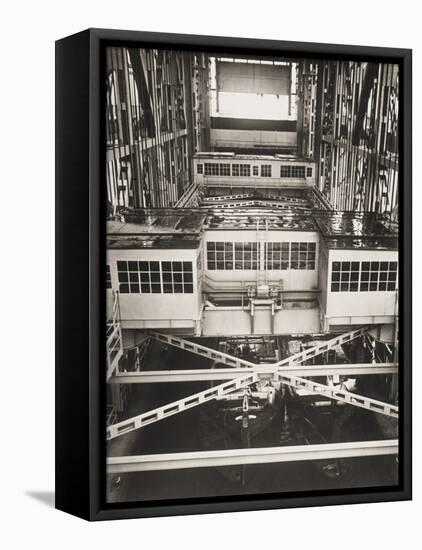 Niederfinow Boat Lift in the Berlin Shipyards, Germany in 1934-Robert Hunt-Framed Stretched Canvas