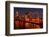 Niederhafen of Hamburg, at Night-Thomas Ebelt-Framed Photographic Print