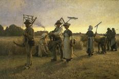 Home-Coming of the Harvesters, 1885-Niels Fr Schiottz-Jensen-Framed Giclee Print